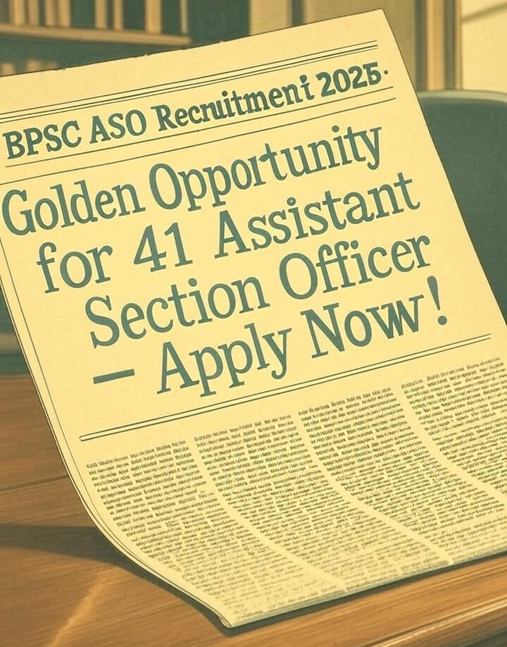BPSC ASO Recruitment 2025: Golden Opportunity for 41 Assistant Section Officer Posts – Apply Now!