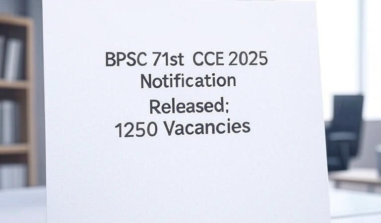 BPSC 71st CCE 2025 Notification Released